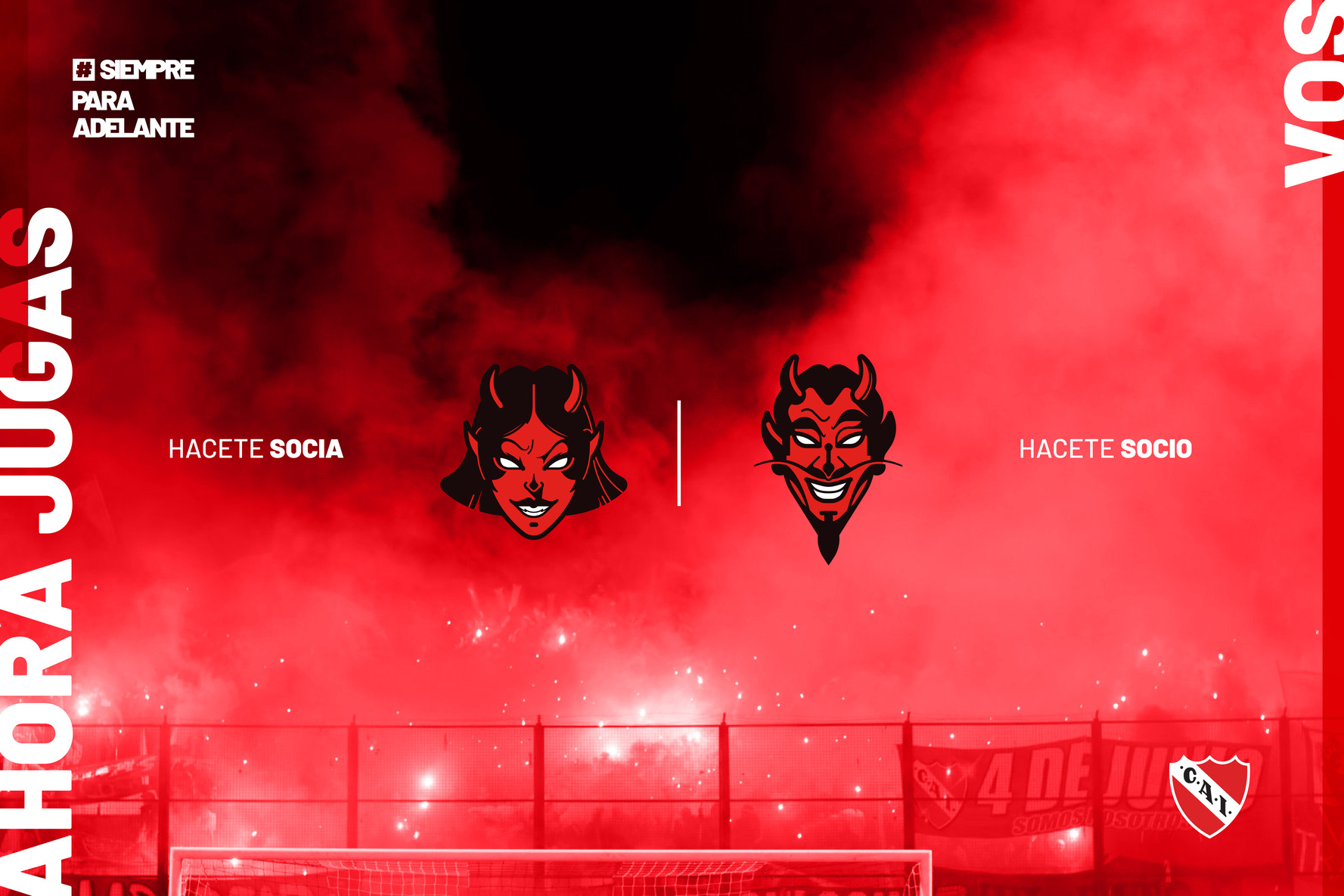 Club Atlético Independiente - ¡ASOCIATE! Ahora podes ser socio del Rojo aun  viviendo en el interior y en el exterior del país. El Departamento de Peñas  lanza una campaña para que formes